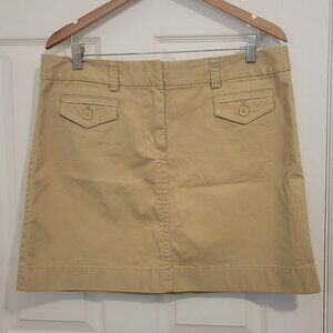 J.Crew Khaki Cotton Skirt - Size 14